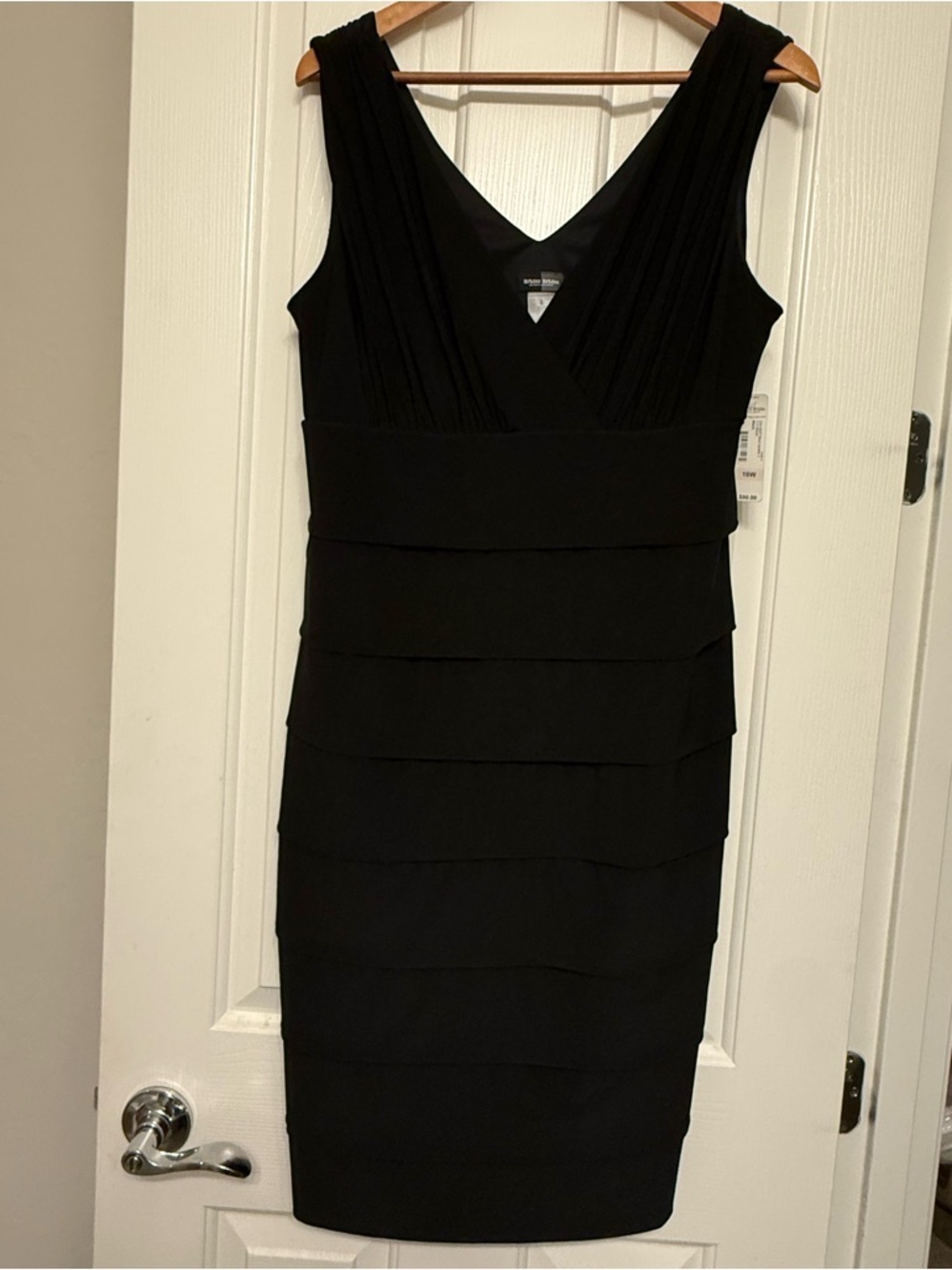 bisou bisou michele bohbot black dress NWT Tiered Cockatil 16W SELECT SIZE:L Occasion:Prom Dresses Bebe Women's Rib Mock